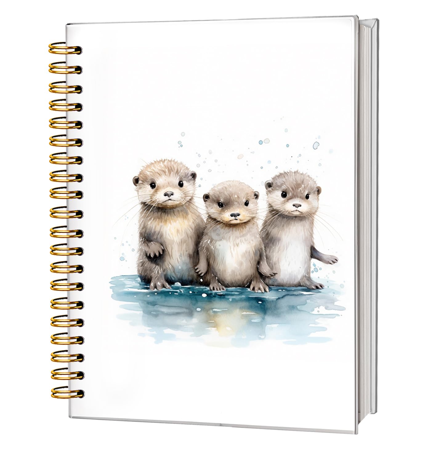 Carnet loutre de mer ligné à spirale pour notes de bureau