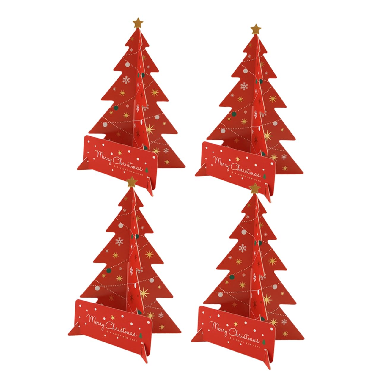 EXCEART 12sätze Weihnachtskarten Kreative Farbenfrohe Grußkarten Mit Weihnachtsbaum-design Für Festliche Anlässe Inklusive Umschläge Für Familie Und Freunde