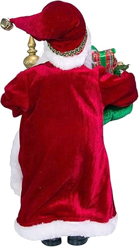 Miniatura 5 de Kurt Adler Kringle Klaus Santa elegante de 17 pulgadas con personal y bolsa de regalos