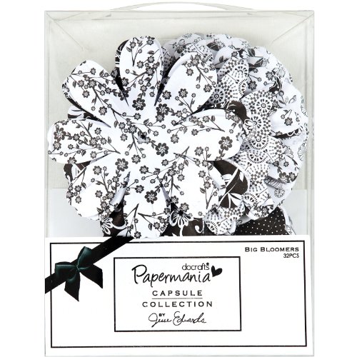 docrafts Papermania Big Bloomers Paper Flower, 3-Inch, Bexley Black