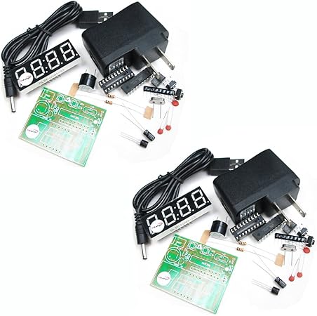 Amazon Co Jp Hiletgo 2個セット クロック タイマー 電子生産スイート51電子時計4の時計キットat89c2051 Ysz 4 時計モジュール 並行輸入品 ホーム キッチン