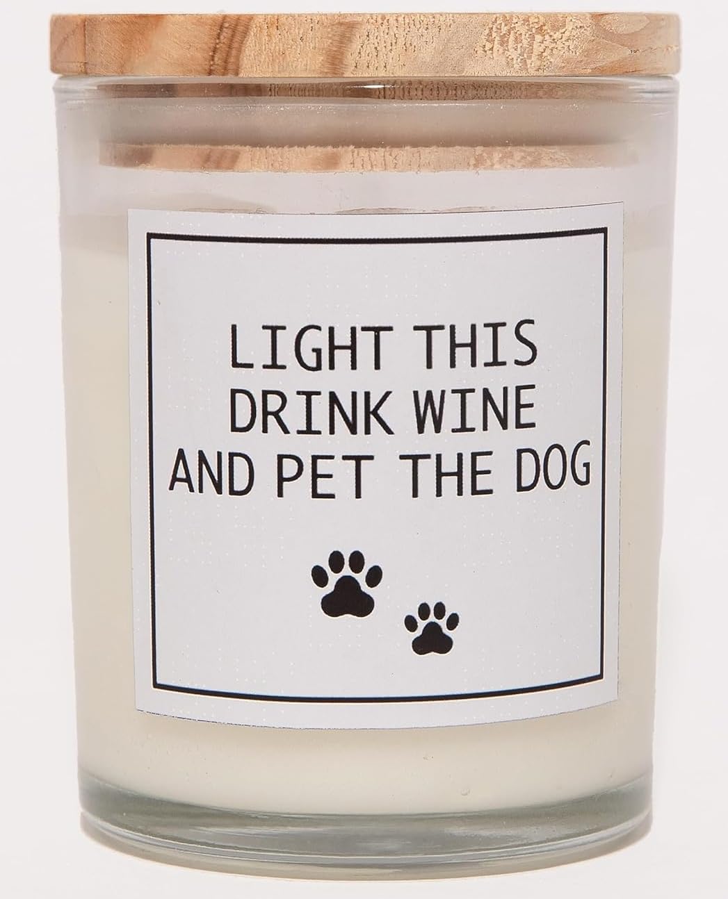 Light This Drink Wine and Pet The Dog Candle - Dog Mom Gifts for Women, Pet Friendly Lavender Scented Candle, Natural Soy Wax & Natural Essential Oils