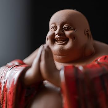 Amazon.co.jp: 七福神 置物 布袋 陶器製 布袋様 風水 仏像