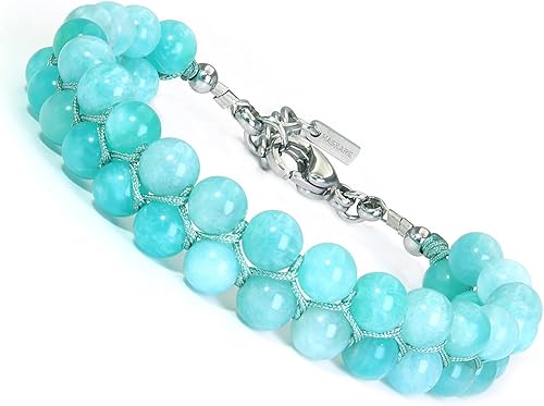 HASKARE Pulsera de cristal real para mujer, regalo para el día de San Valentín para ella, pulseras hechas a mano de malaquita real, regalo para mamá