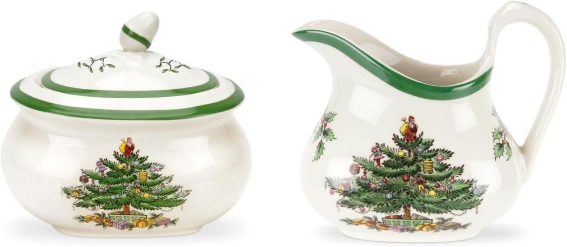 Christmas Tree Sugar and Creamer Set