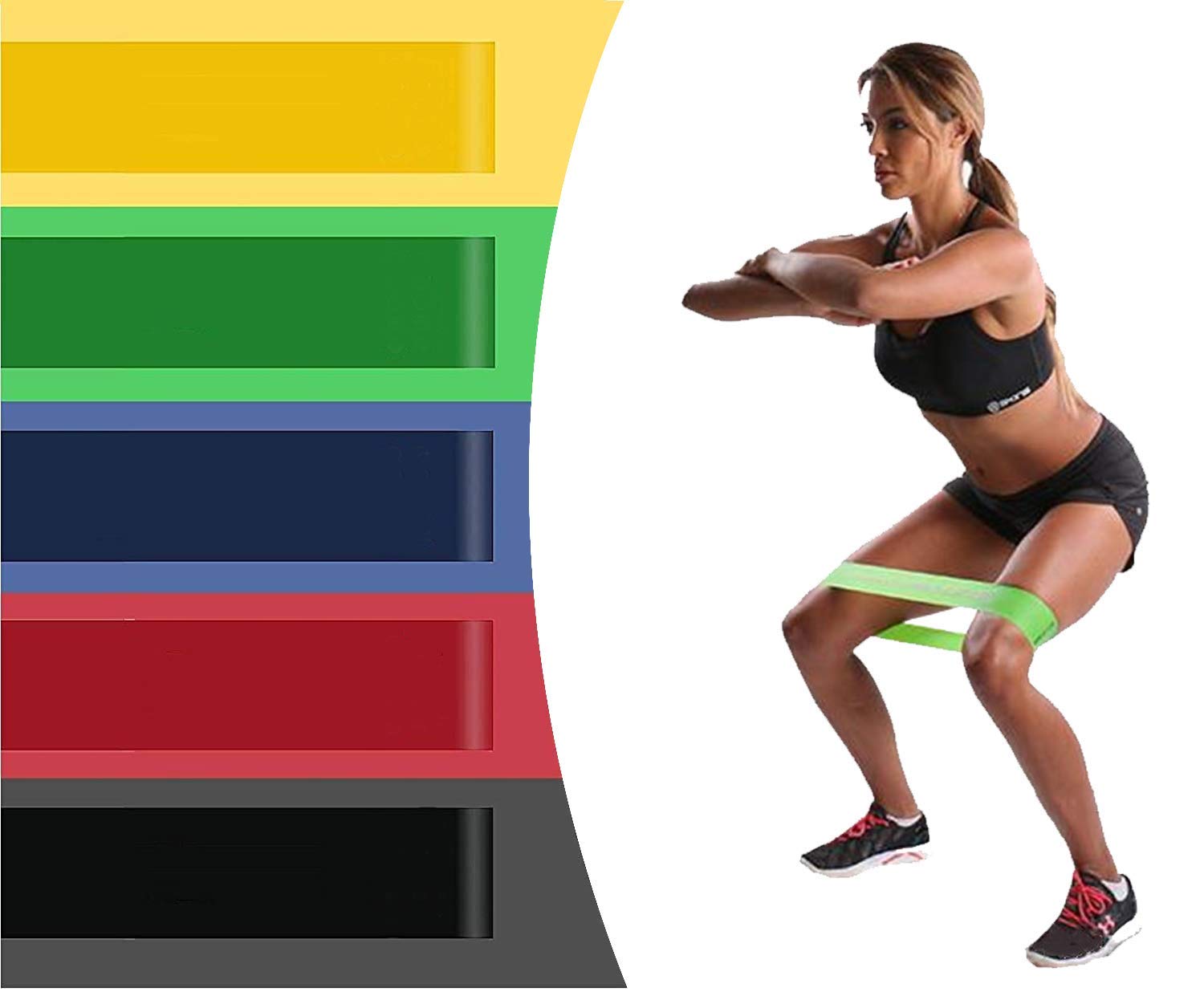 Zollyss Latex Resistance Loop Exercise Bands (Set of 5)