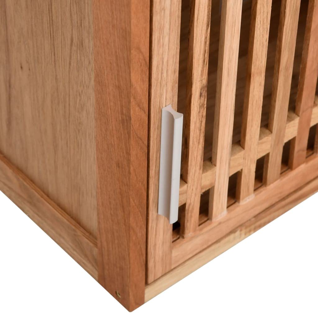 vidaXL Armoire Murale, Placard avec Rangement, Armoire Suspendue avec Porte, Meuble de Salle de Bain Toilette, Bois Massif de Noyer