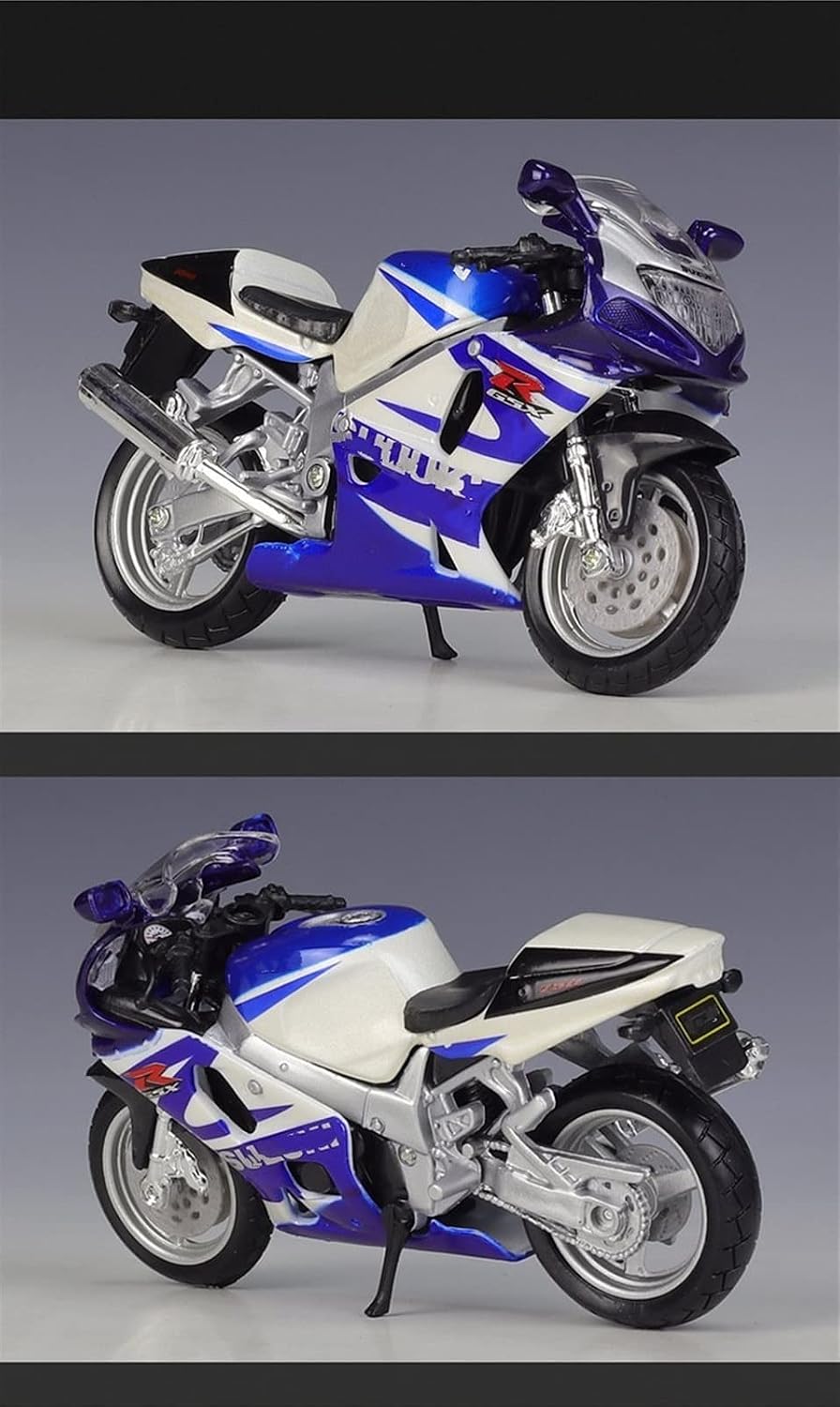 HTASFCI Motorcycle Model for Suzuki GSX-R750, GSX-R1000, Motorcycle Model Sports Bike Racing Replica Gift Cake Decoration Ornament Alloy and Plastic(GSX 1300R)