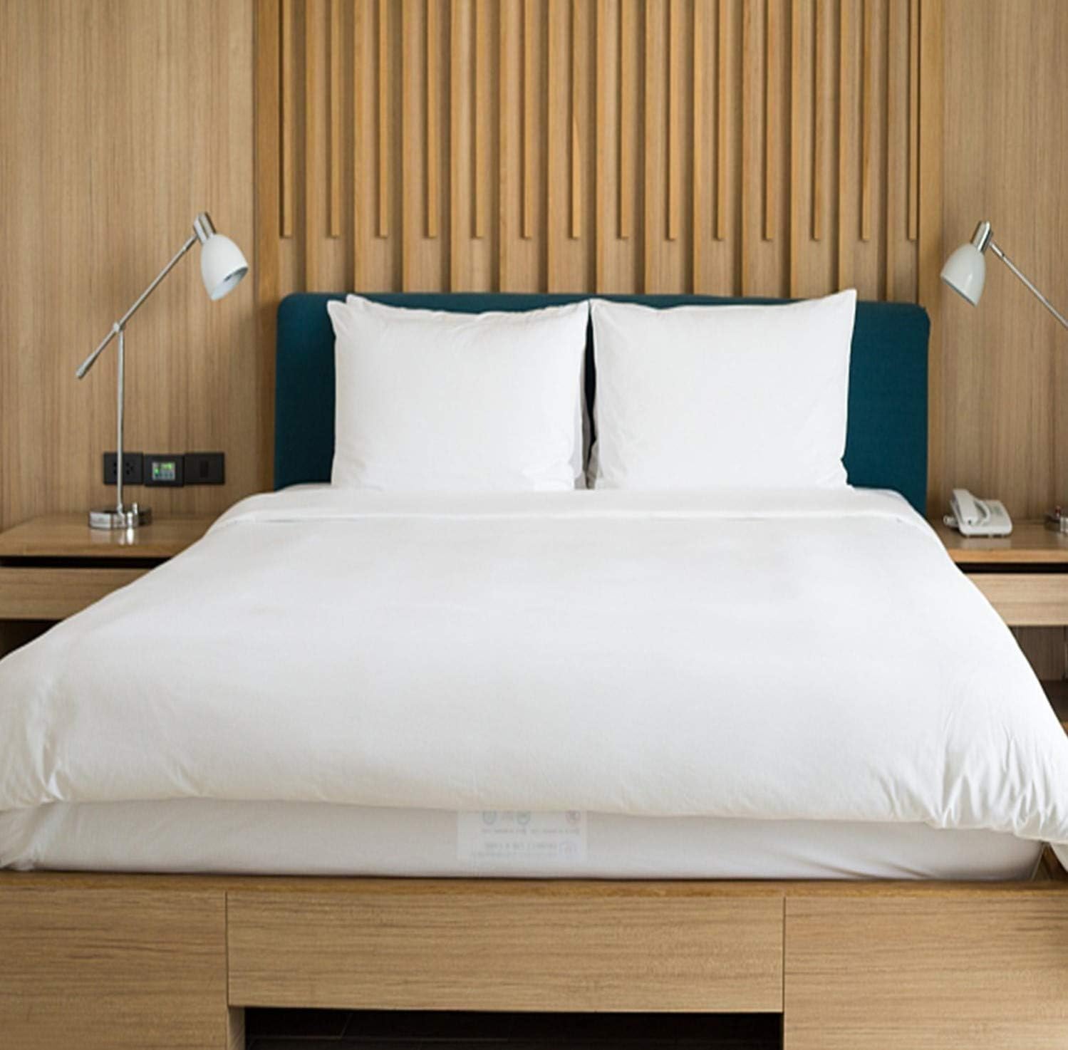 White Classic White Cotton Pillow Cases Standard Size Set of 24, Heavy Weight Quality Pillowcase with T-180 Thread Count, Elegant Double Stitched Tailoring Pillowcases, Pillow Covers 20x30 Inch