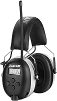 Vista 10 de ZOHAN AM/FM Radio Headphone with Digital Display,Ear Protection Noise Reduction Earmuffs,Comfortable Hearing Protector Gris - Almohadillas de gel
