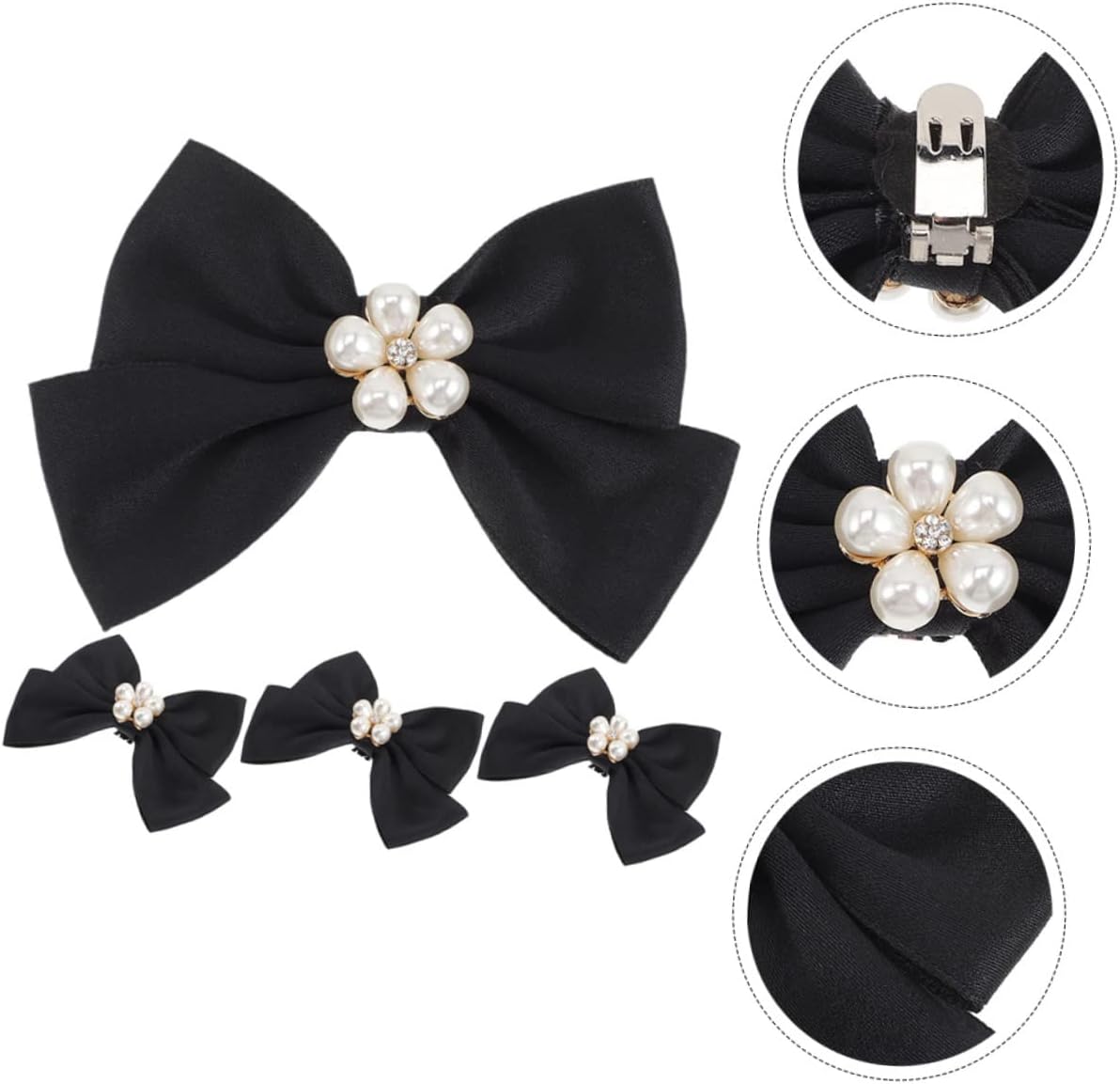 LIFKOME 6pairs Rhinestone Bows Wedding Sandals for Bride Bow Clips Shoe Clips Jewelry Decor
