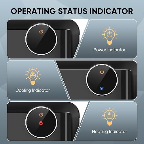 Miniatura 8 de PUREPLUS Dispensador de enfriador de agua de carga superior, enfriador de agua de encimera para botellas de 3 o 5 galones, agua caliente y fría, 3