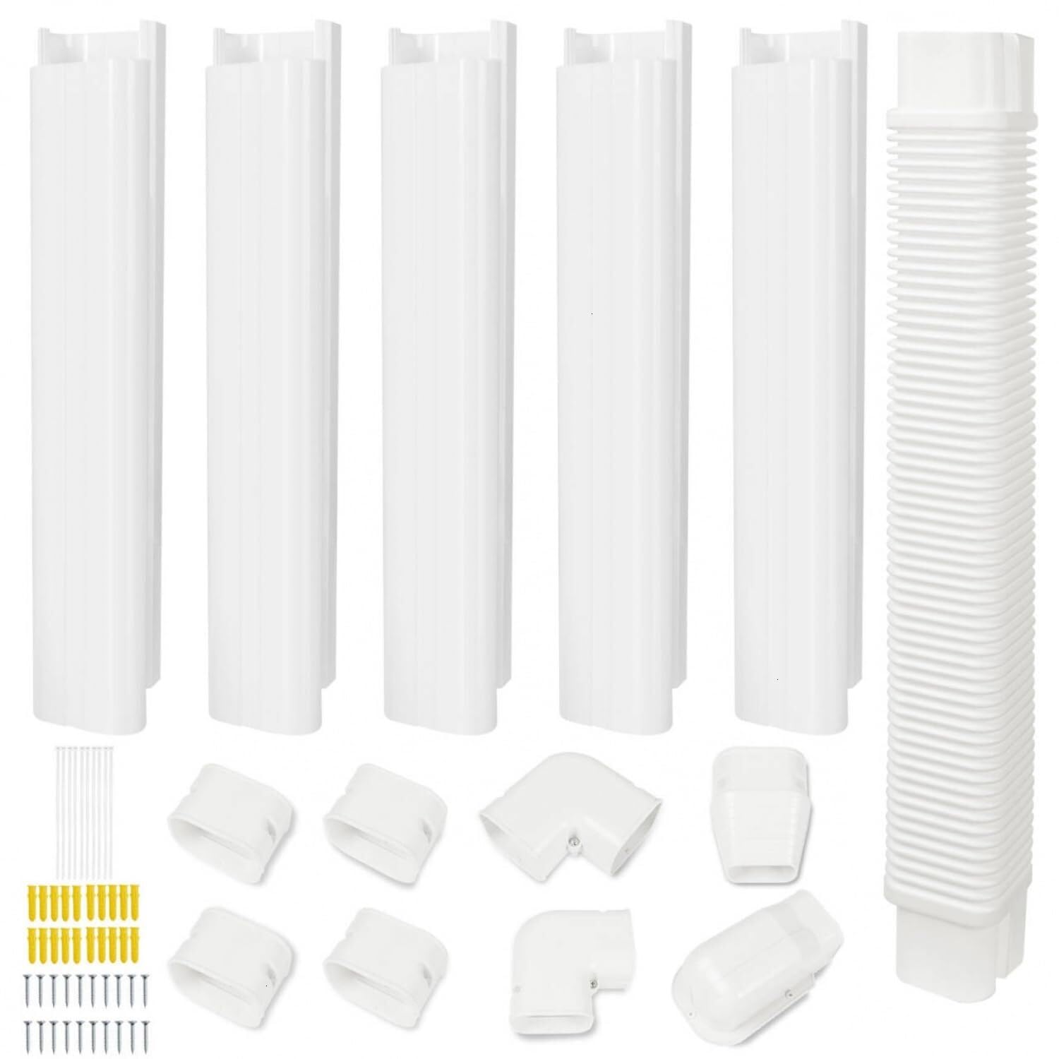Kit de cubierta de línea de CA para bomba de calor mini split y conducto de PVC decorativo
