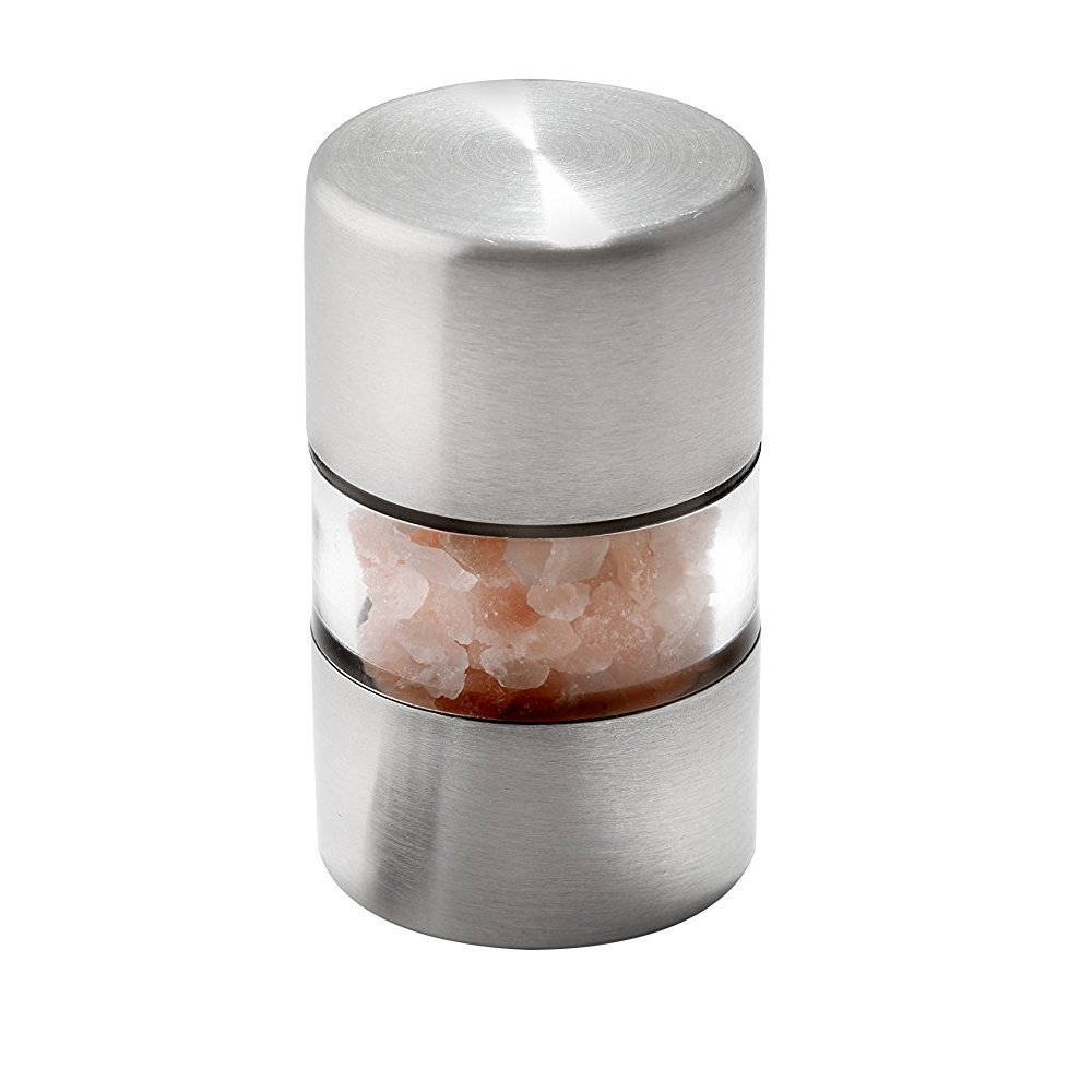 Weis Mini Mühle Edelstahl, Pfeffermühle + Salzmühle, Silber