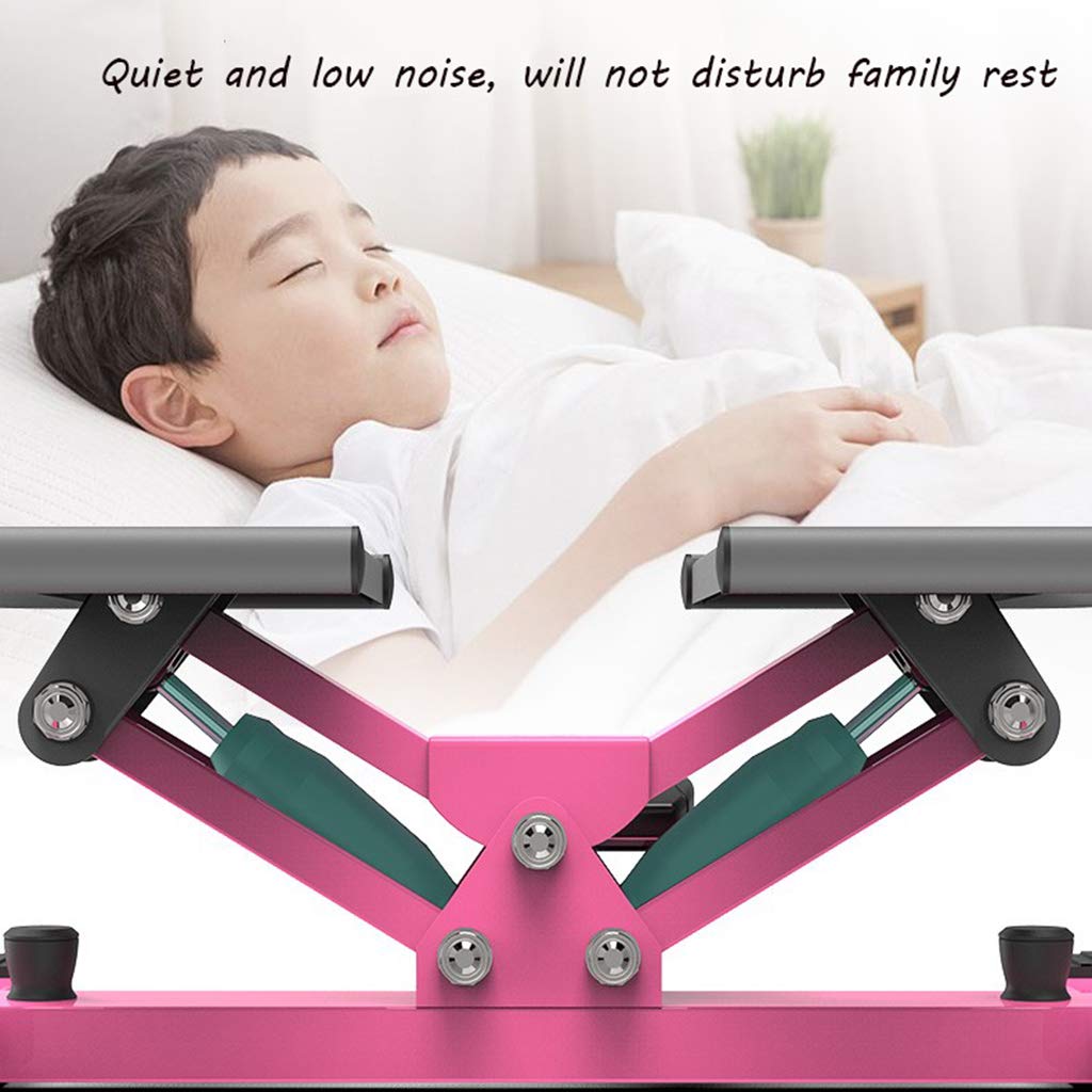 Stepper,Pantalla LED de montañismo para Registrar el Estado del Ejercicio y el Consumo de calorías, Ejercicio de Paso/Giro/Cuerda, hogar/Oficina, Rosa