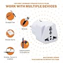 Hi-PLASST India to Europe Travel Adapter Plug Set (Pack of 5) | Type E/F Schuko Plug Converter with Universal Socket | Germany, France, Spain, Netherlands, Russia, South Korea Travel Adapter gallery image