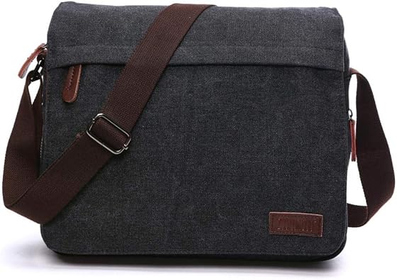AYES Messenger Bag, 13.3 inch Shoulder Canvas Messenger Bags, Crossbody Shoulder Bag Mens, Laptop Satchel Bag for Men