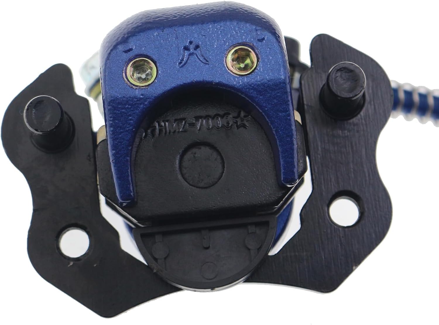 PRO BAT Left Hand Mini ATV Hydraulic Disc Brake Kit with Brake Master Cylinder Caliper Pads Brake Rotor for 50cc 70cc 90cc 110cc 125cc Mini Kids Quad ATV Buggy 4-Wheeler (Blue)
