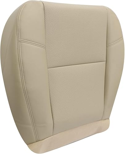 Miniatura 8 de Priprilod Tan #333 313 - Funda perforada de cuero para asiento inferior del conductor o del pasajero, apta para Chevy Tahoe Suburban GMC Sierra