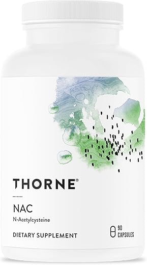 Thorne NAC – N-Acetylcysteine – 500mg – Supports Respiratory Health and Immune Function; Promotes Liver and Kidney Detox – 90 Capsules