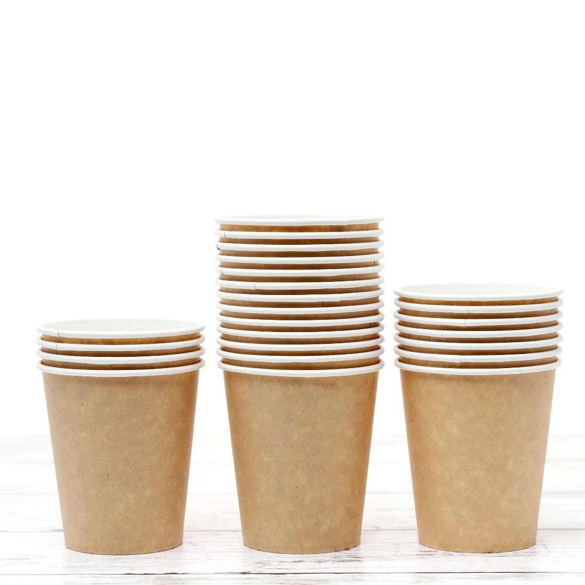 1000 Bicchierini da Caffè in Cartoncino 240ml [Avana] - Ideali per Caffè Espresso e Bevande Calde, Perfetti per Uso Domestico e Ufficio - Design Elegante e Resistente, Eco-Friendly e Riciclabili