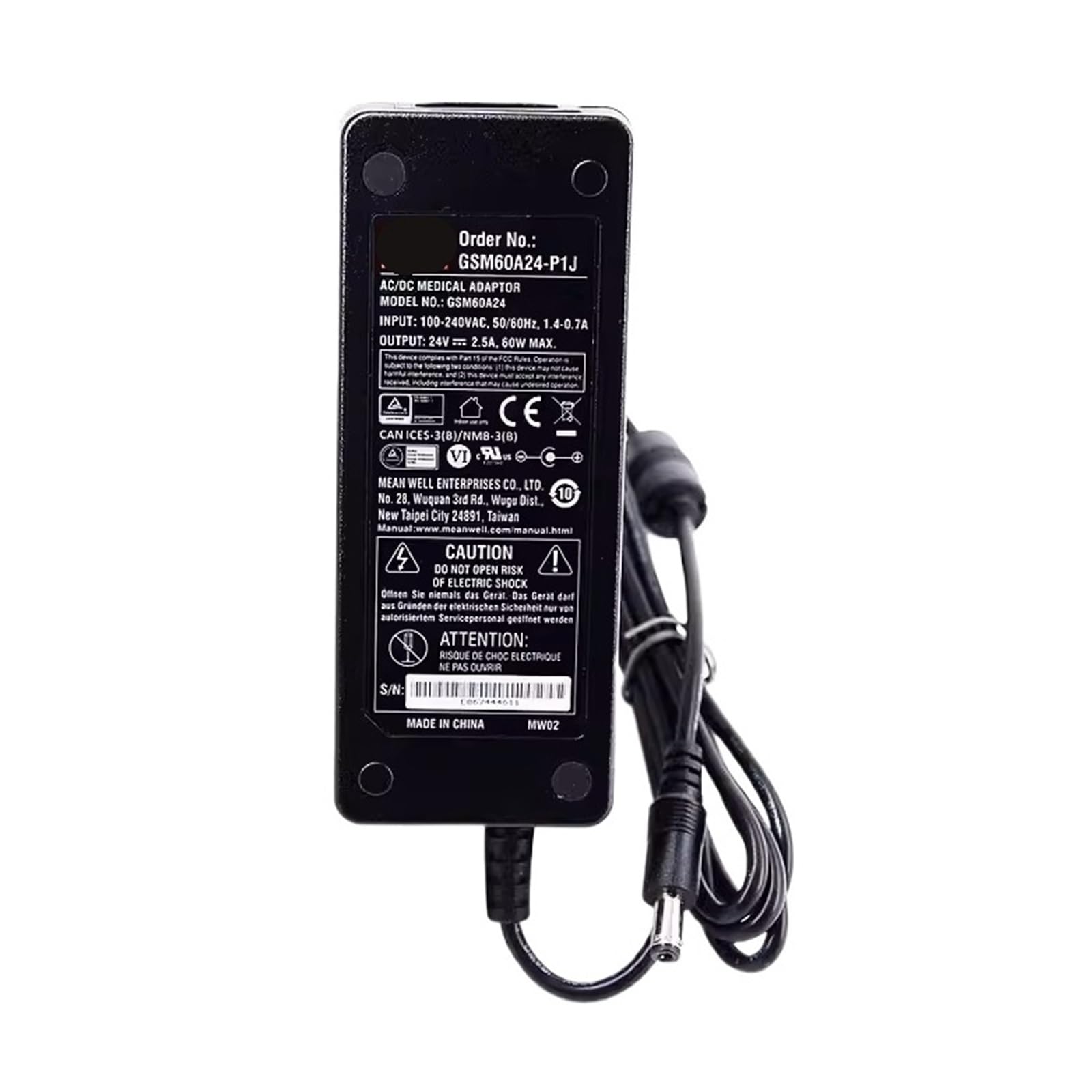 Alimentation à découpage GSM60A 60W AC-DC pour matériel médical