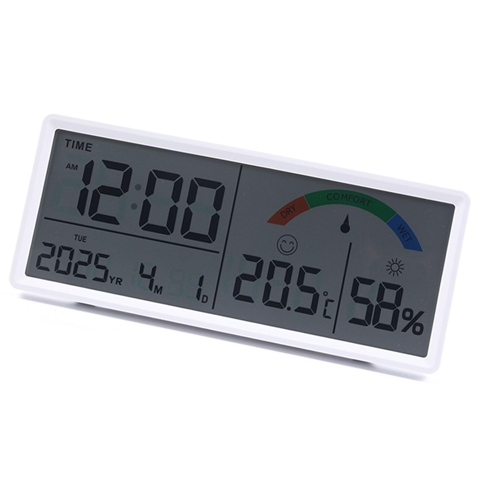Horloge numérique multifonctionnelle avec double alarme et thermomètre pour table de nuit
