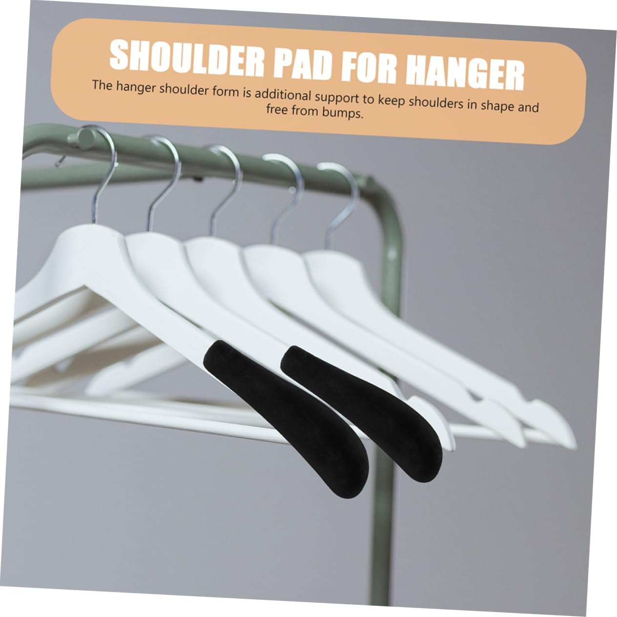 IMIKEYA 16pcs Hanger Shoulder Pad Organizers No Shoulder Bump Hangers for Coat Dress Suit Wedding Gown