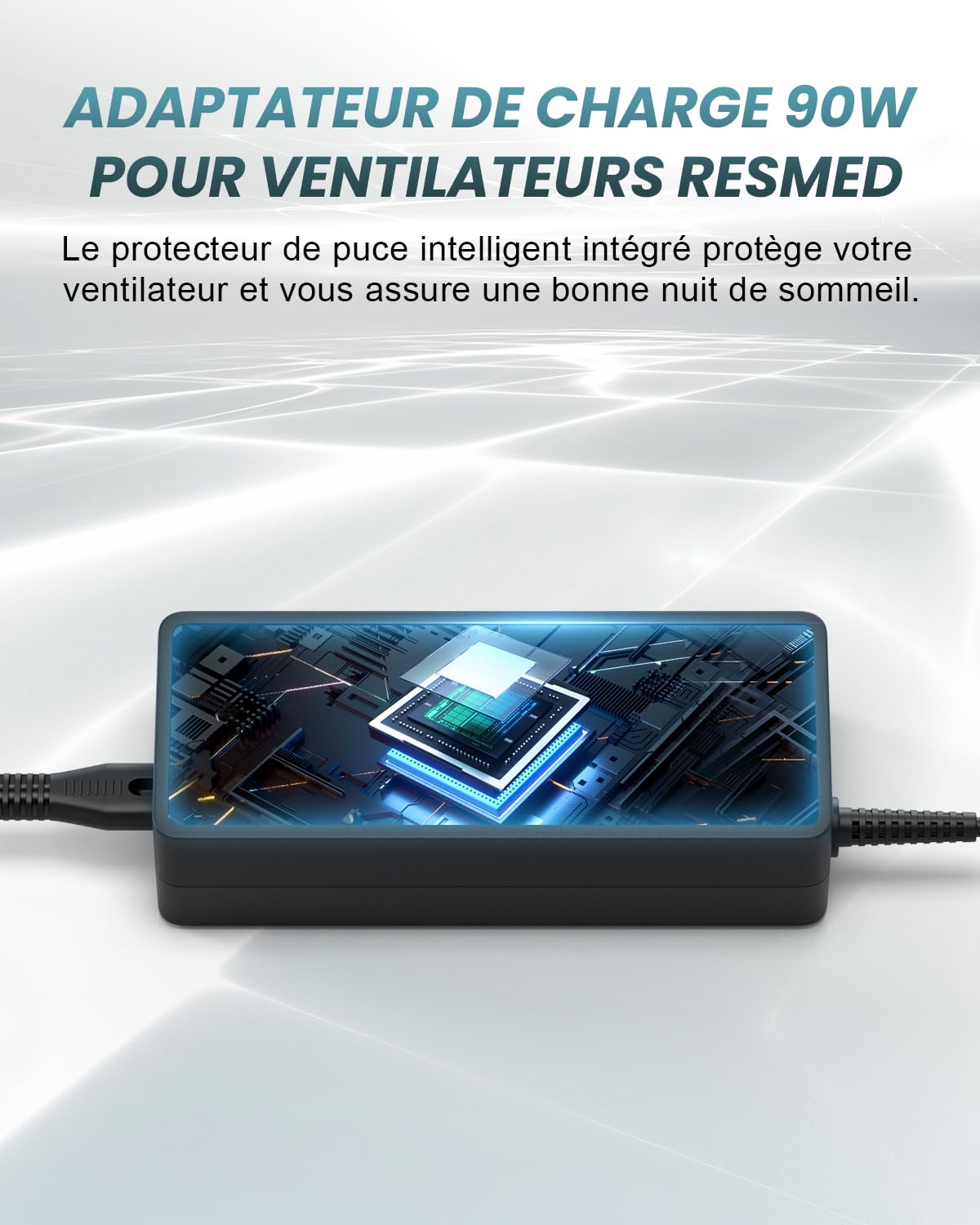 24V 3.75A Alimentation Adaptateur pour Resmed Airsense 10 Chargeur,S10 AirSense10 AirCurve 10 37297 37343 S10 370001 37344 37028 DC Adaptateur