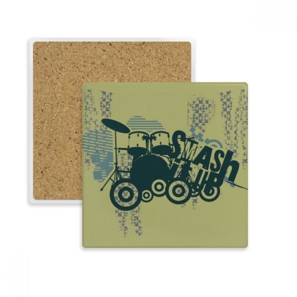 Dessous de verre pierre absorbante pour mug et tasse, protection table motif graffiti
