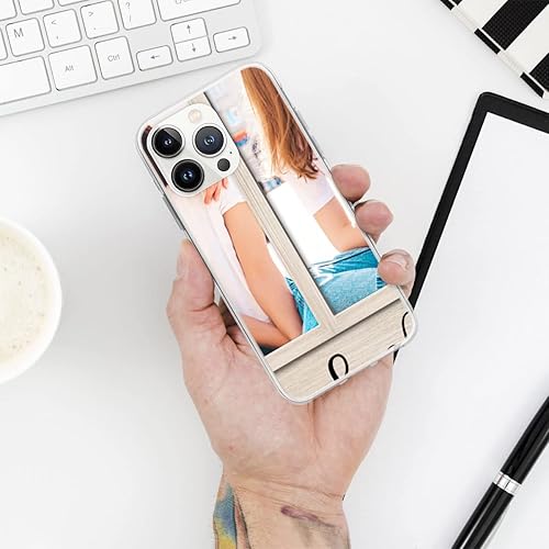 Miniatura 6 de CUBICER Fundas personalizadas para teléfono con foto de mejor amigo, texto personalizado, transparente, impermeable, funda protectora para regalos