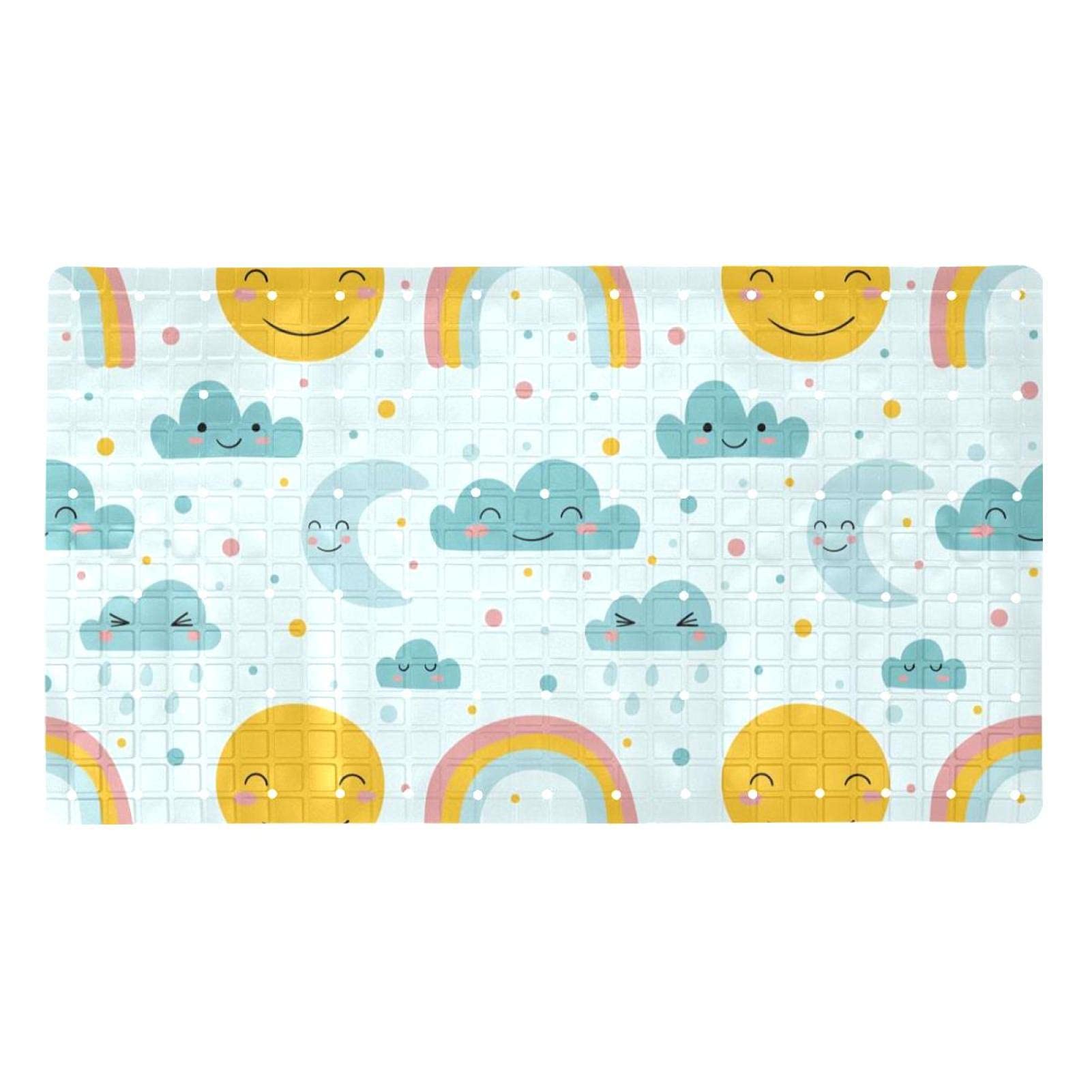 Tapis de bain antidérapant lavable en machine avec ventouses de fixation Bennigiry