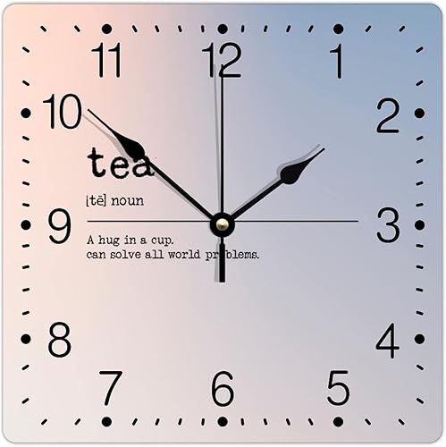 Miniatura 20 de Reloj de PVC con definición de nadador, sin marco, dichos primitivos, diccionario, obra de arte de 10 pulgadas, funciona con pilas, reloj de pared