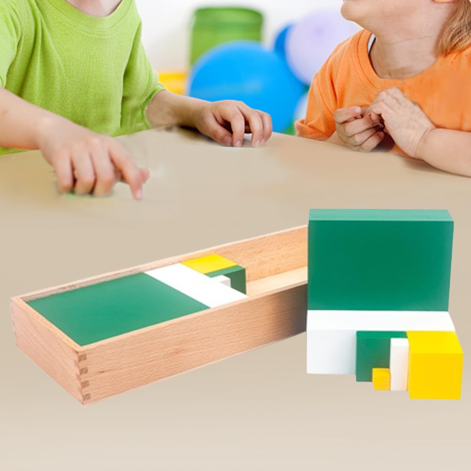 Cubo Binomiale, Giocattoli Sensoriali Educativi, Blocchi di Legno per Bambini, 42,6x15,6x5 cm