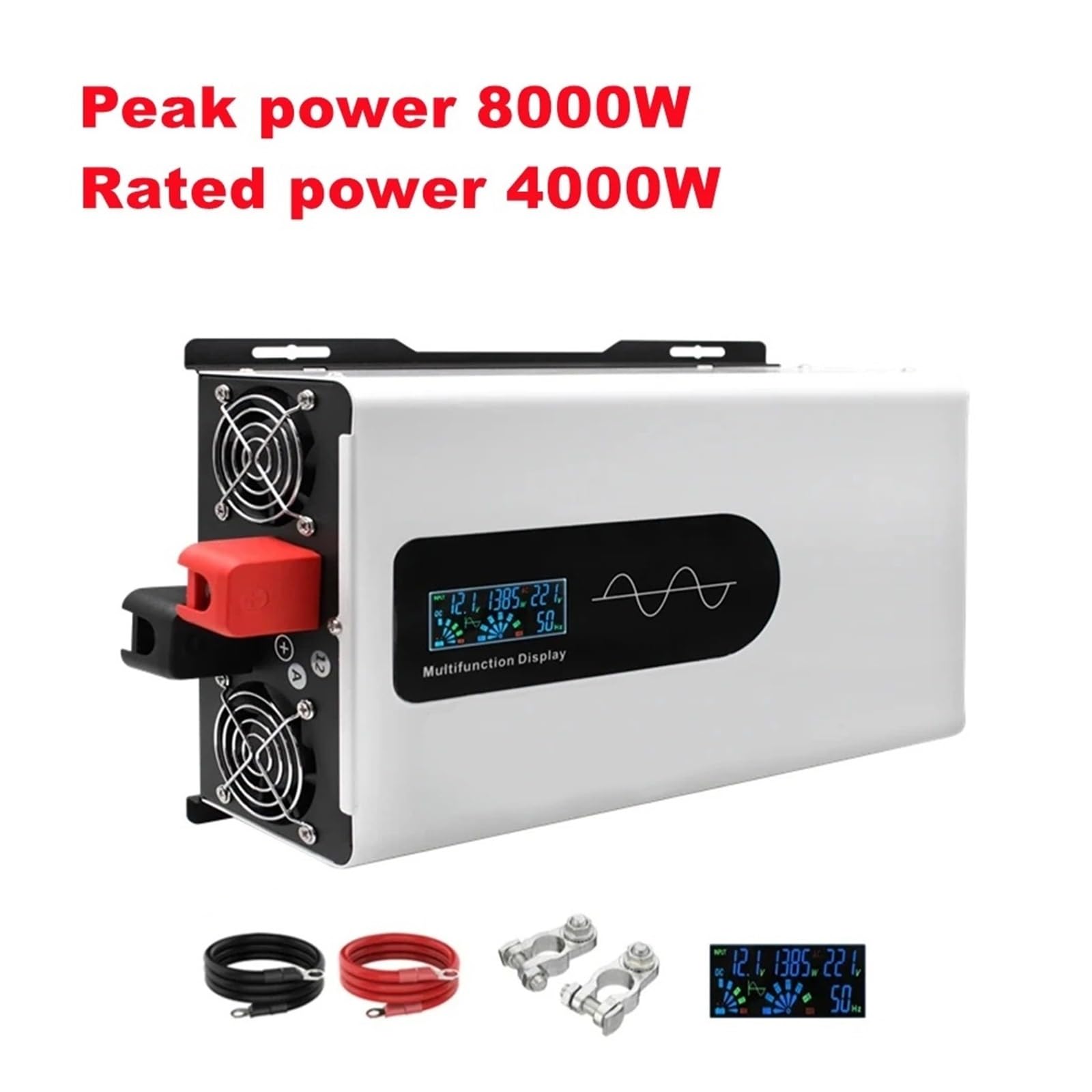 Inversor Onda Sinusoidal Pura 5000 W 8000 W 12 V 24 V 48 V 60 V A CA 220 V 110 V para Coche Solar Fuera Red Portátil(8000W,60V,220V 60HZ)