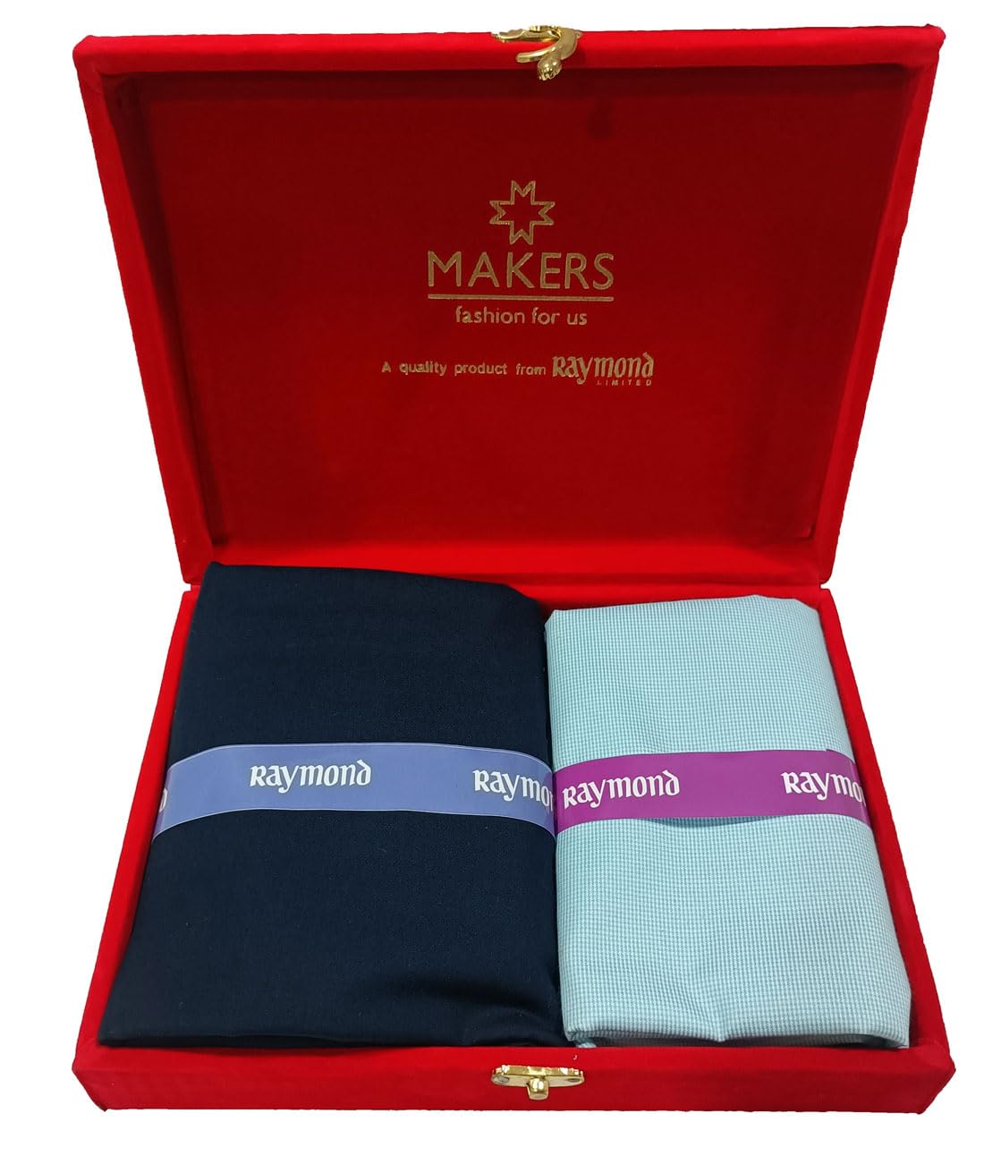raymond fabrics Raymond Makers Men’s Shirt & Trouser Fabric Combo with Premium Gift Box | Solid Shirt Fabric with Formal Trouser Fabric | Unstitched Dress Material for Office & Formal Wear-picture-21
