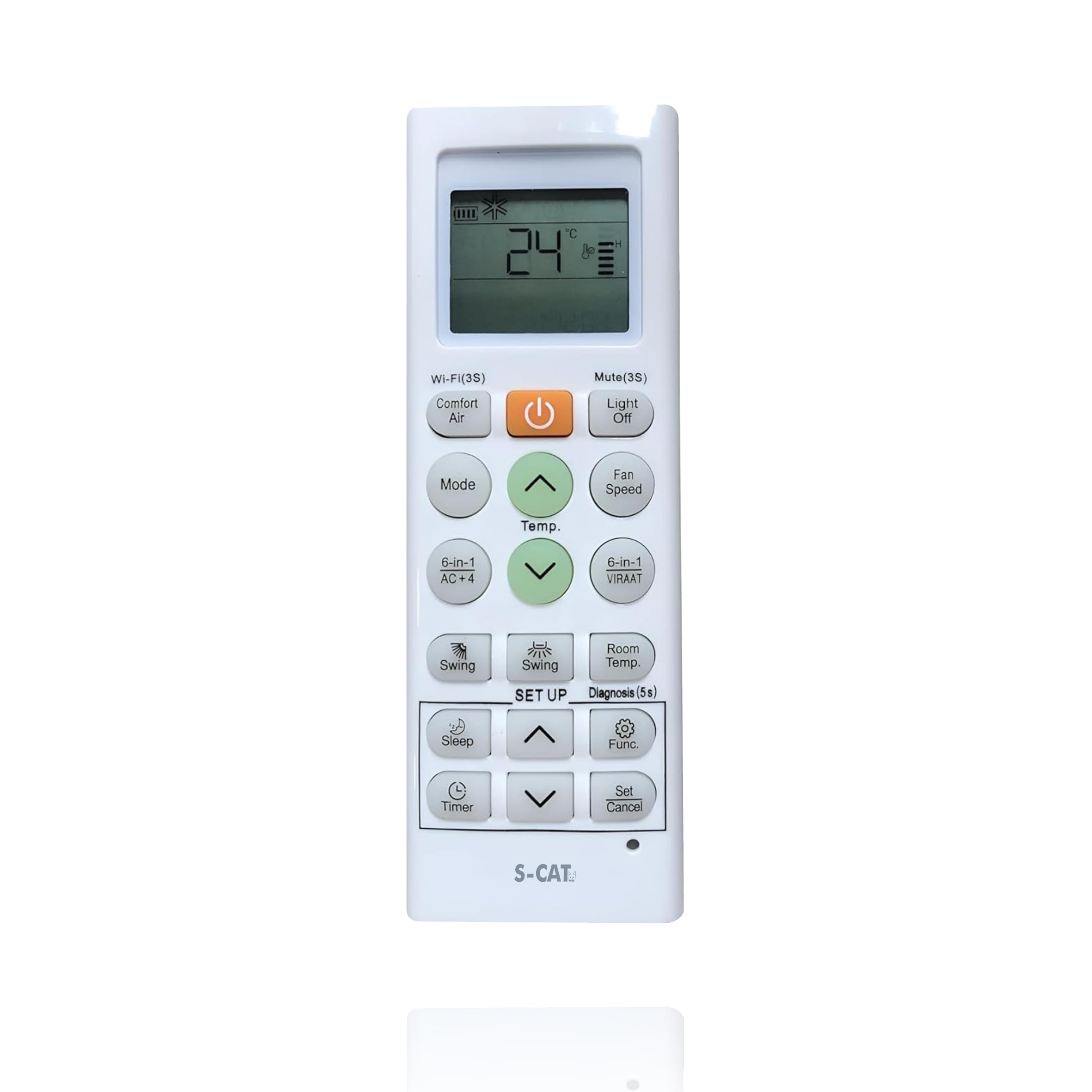 S-CAT Air Conditioner Remote Compatible for LG AC Remote 6 in 1 VIRAAT Mode [AC-36U]-picture-26