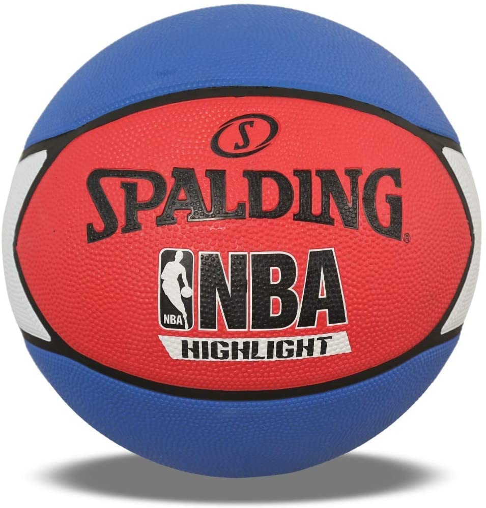 Spalding Basketball Without Pump Highlight Basketball NBA Basketball Size 7 Basketball for Men Full Size Adult Basketballs (Multicolor Without Pump) (B09H34QG81) Amazon Price History, Amazon Price Tracker