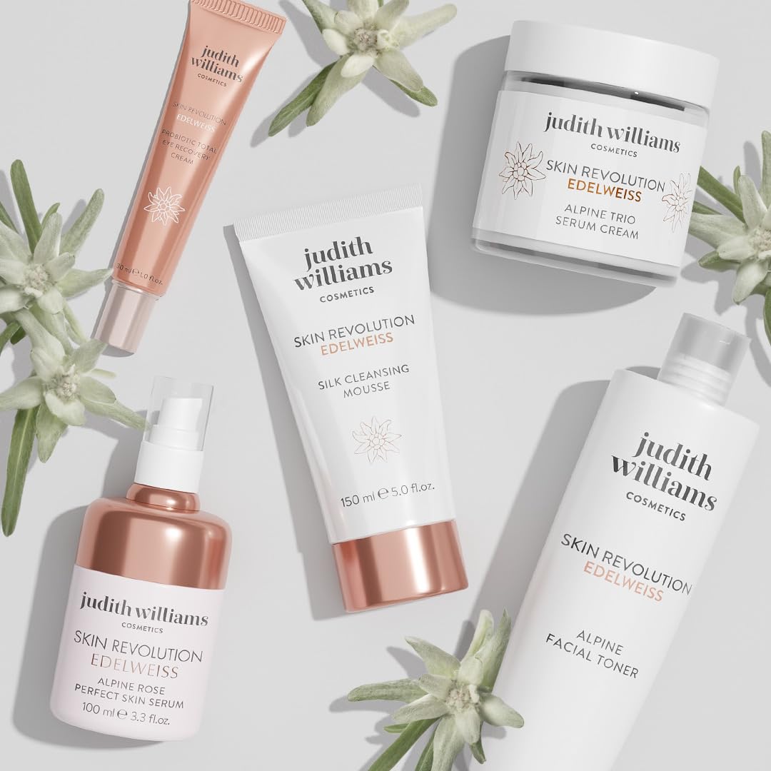Judith Williams Cosmetics Skin Revolution Edelweiss Alpine Trio Serum Cream – beruhigt und unterstützt ebenmäßigen Teint – 100 ml