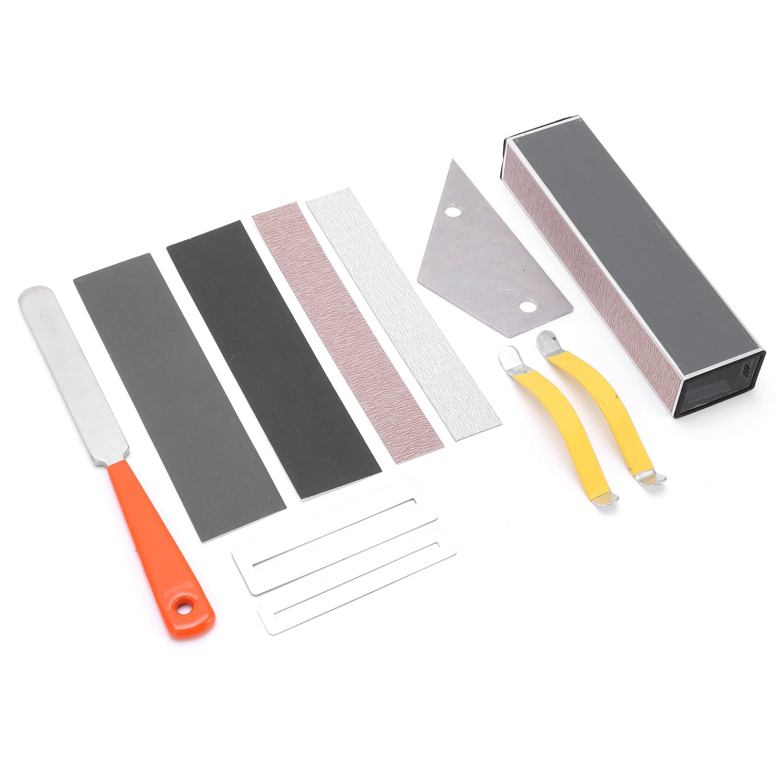 Luithers Repair Accessory Kit, Guitar Luthier Tool Fret Crowning File String Gauge Levelling Beam for Maintenance