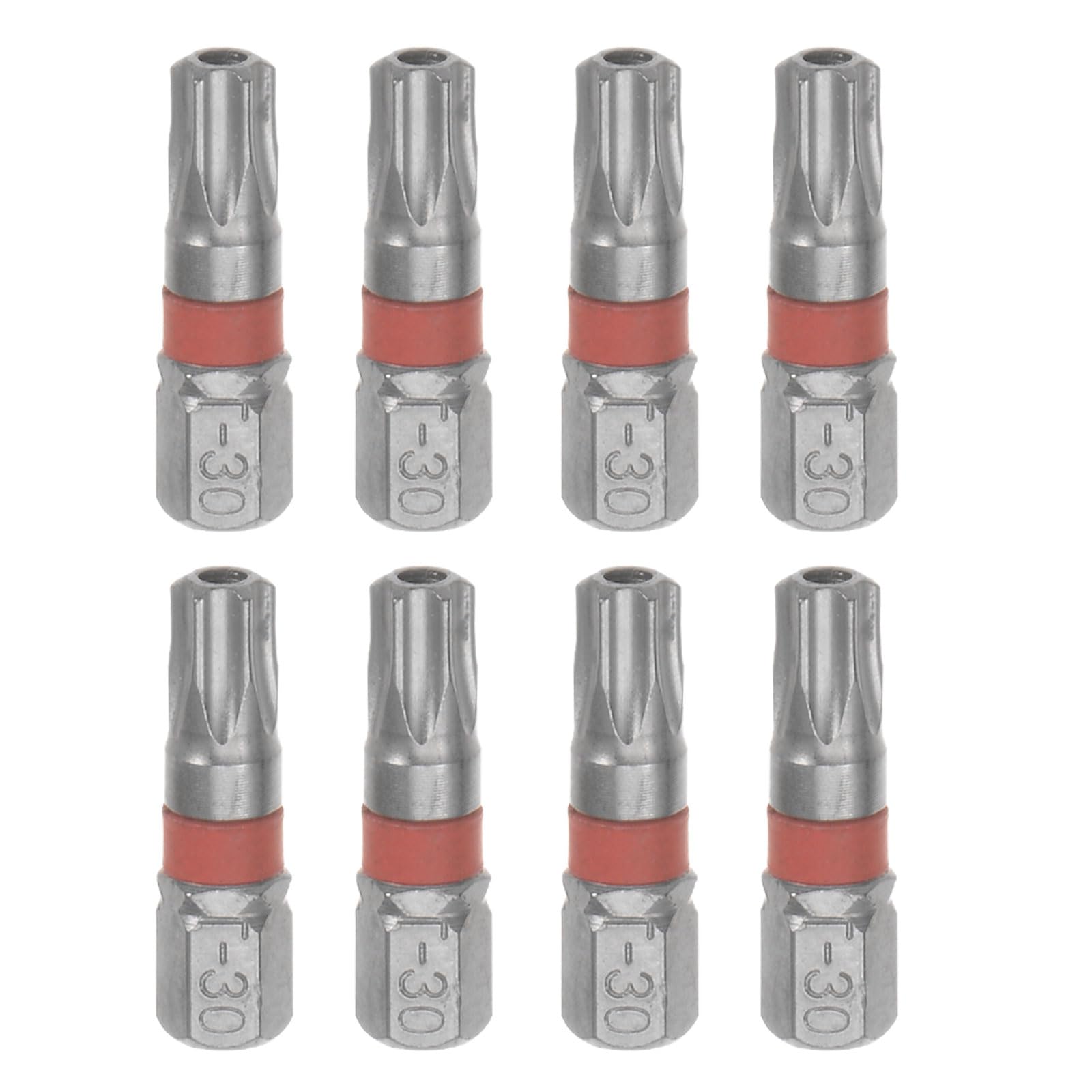 HARFINGTON 8pcs T30 Torx Hex Screwdriver Bit 1/4" Hex Shank 1" Length S2 Steel Magnetic Power Drill Bits