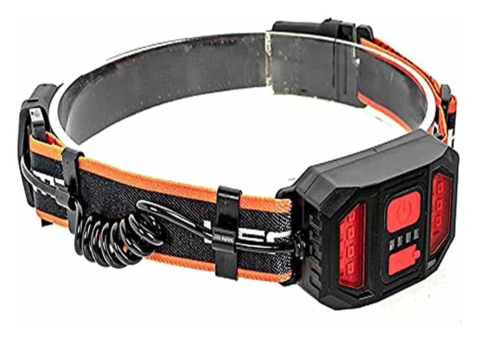 Czołówki， Latarka LED Ładowalna, lekka latarka czołowa Latarka czołowa USB Możliwość ładowania Wygodny reflektor Kolarstwo na świeżym powietrzu Szperacz Ogon Czerwone światło Ostrzeżenie Lampa górnicz