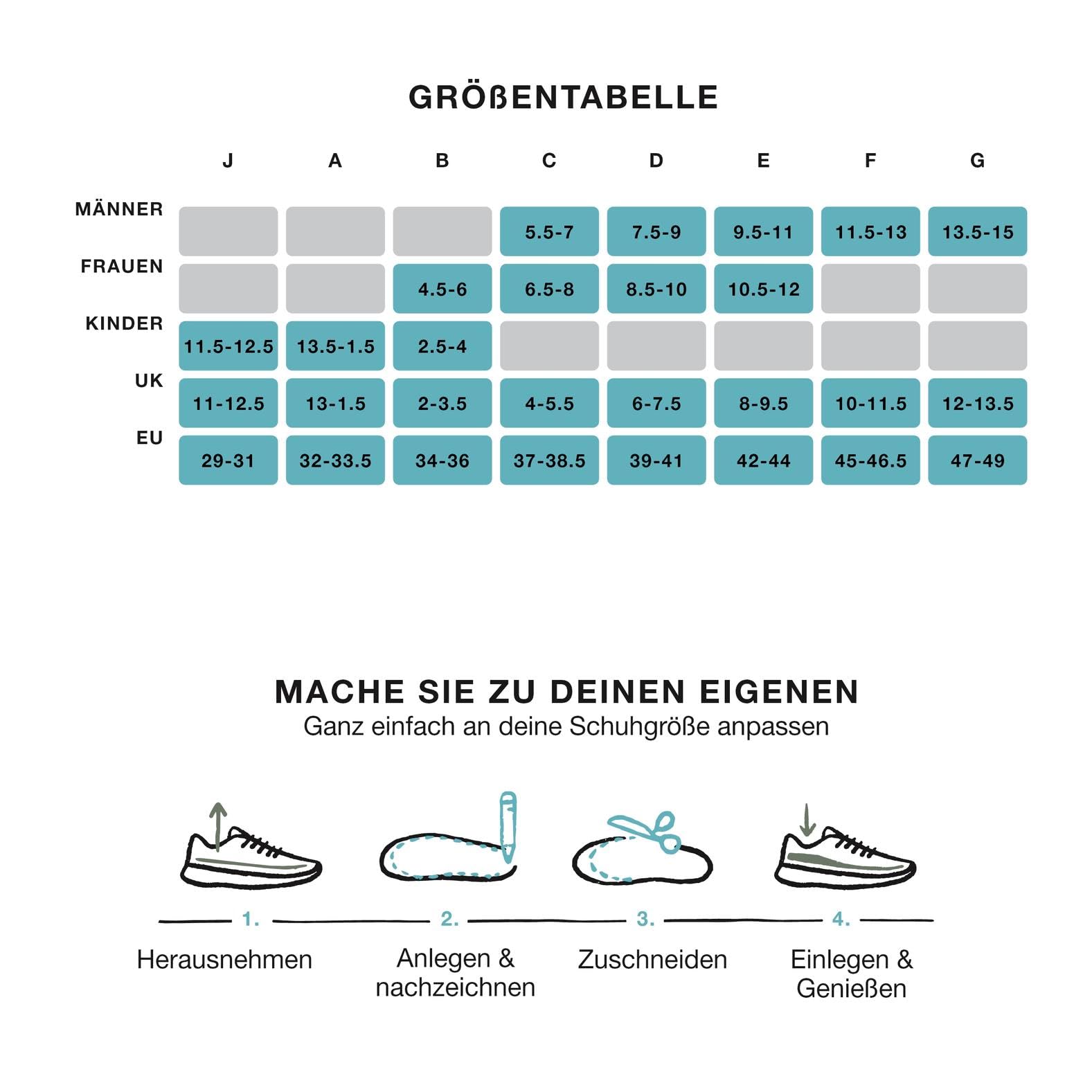 Superfeet Aktive Kissen hohe Fußgewölbe Einlegesohlen, EU 42-44 | Trim-To-Fit Einlagen für Lauf- & Walkingschuhe, hohes Fußgewölbe, Adaptive Comfort Technology, langlebig