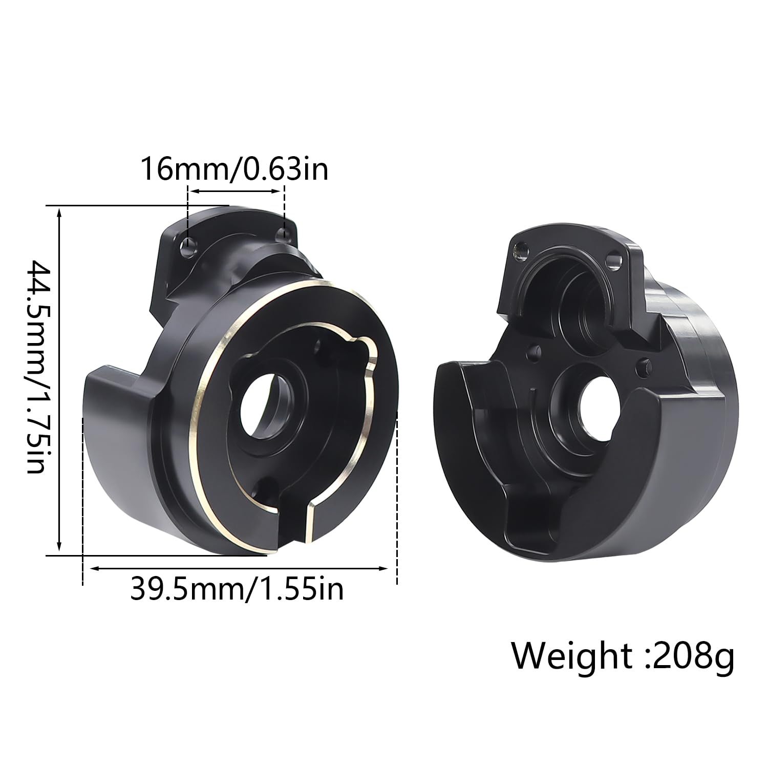 Amazon.com: Brass Portal Front Cover Weights 208g for 1/10 RC