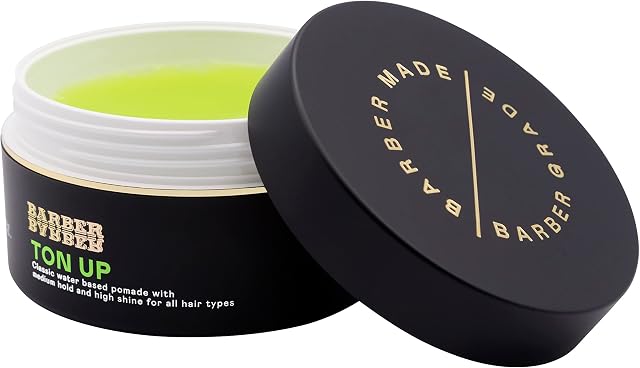 Ton Up | Water-Based Pomade | High Shine | Medium Hold | Long Lasting | Easy To Wash Out | 100g
