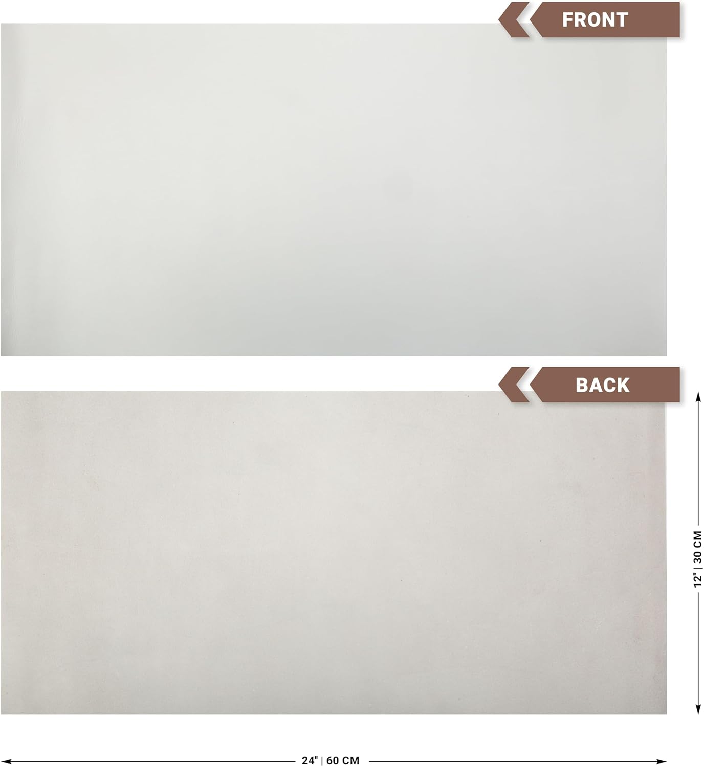 Shkira 12''X24'' Tooling Leather Square - 2.0MM White Sheets for Crafts - Leather Sheets for Crafts Tooling Sewing Hobby - Thick Cowhide Pieces - Fabric for Crafting