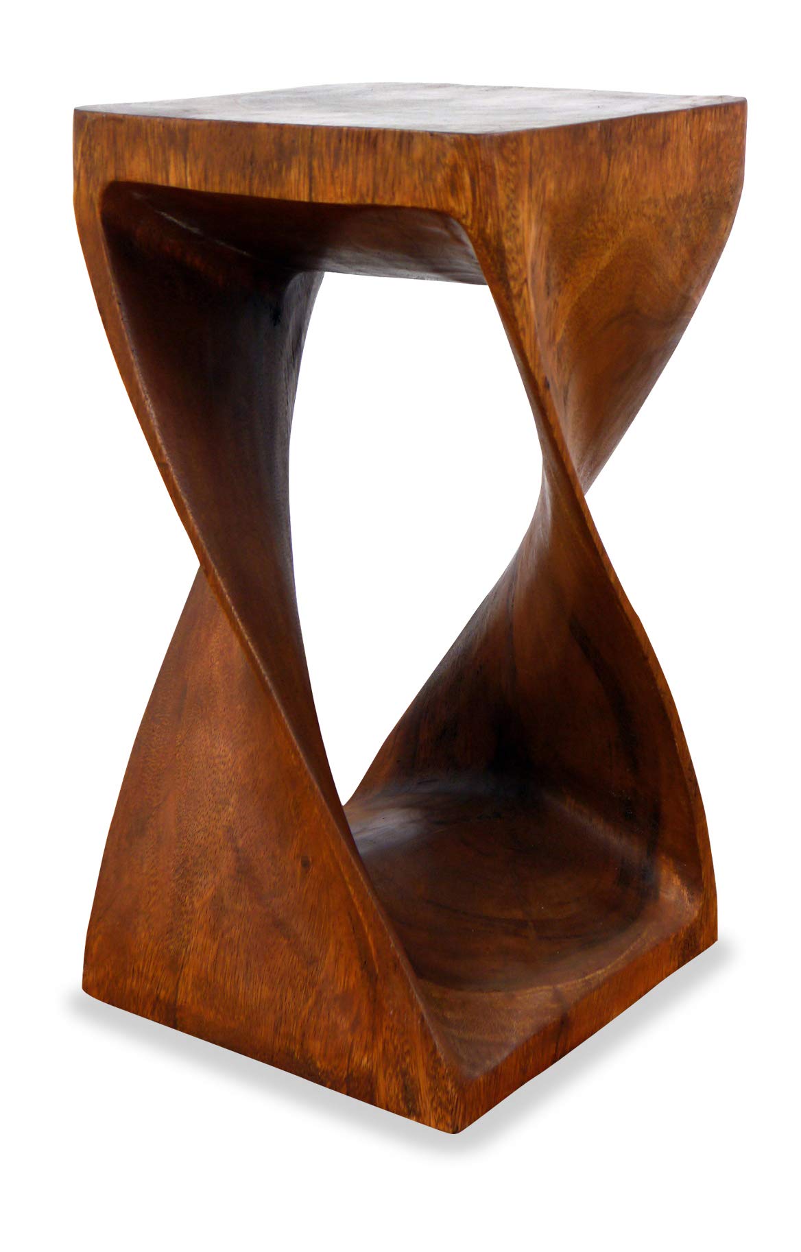 livasia Colonne en Bois | Tabouret en Bois | Porte-Plante | Support pour Plante | Décoration Asiatique Production Artisanale Fait à la Main (Marron)