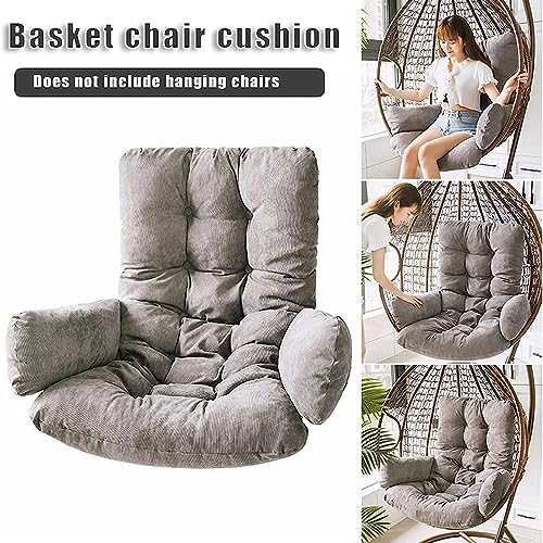 Cojín para hamaca colgante de ratán con funda lavable y extraíble para interior 4