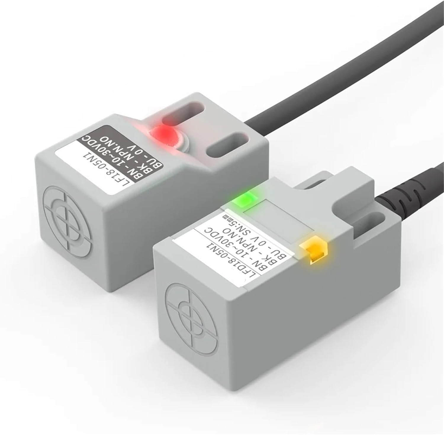SN04 Series Square Inductive Proximity Sensor Switch Type Sensing Distance 5mm IP67 10-30VDC 3-Wire NPN PNP