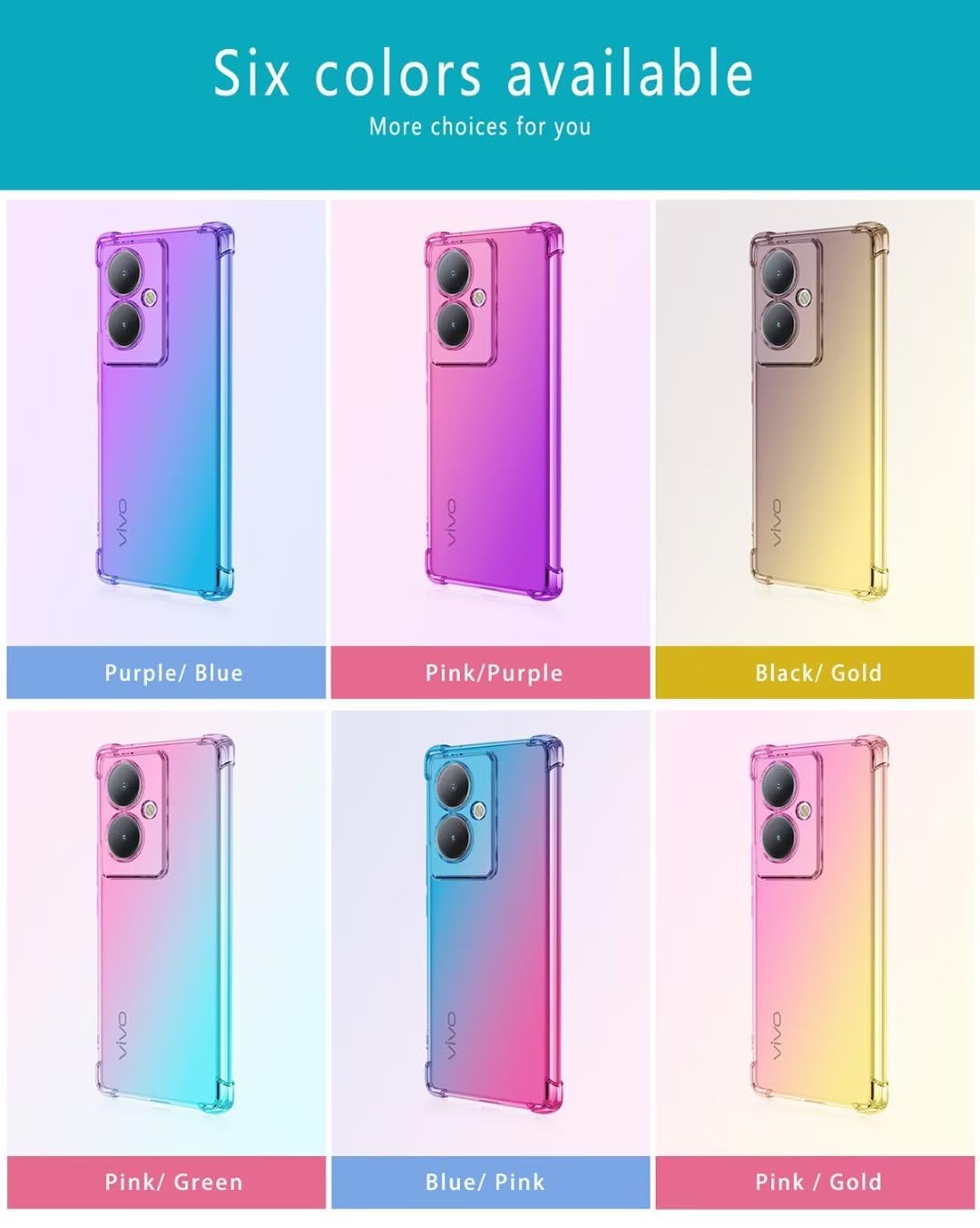Per VIVO Y21 COVER CUSTODIA TRASPARENTE + PELLICOLA IN VETRO TEMPERATO DISPLAY e